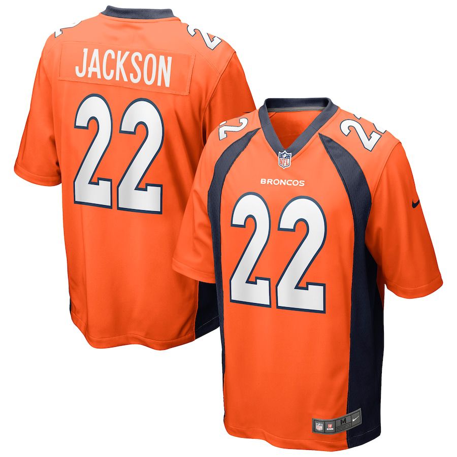 Men Denver Broncos #22 Kareem Jackson Nike Orange Game NFL Jersey->denver broncos->NFL Jersey